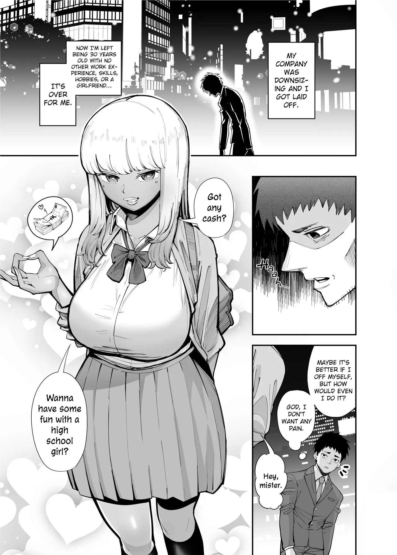 Oji-san o Yoshi Yoshi Shite Kureru Kuro Gal | A Black Gal Who Takes Care of an Older Man | Page 3