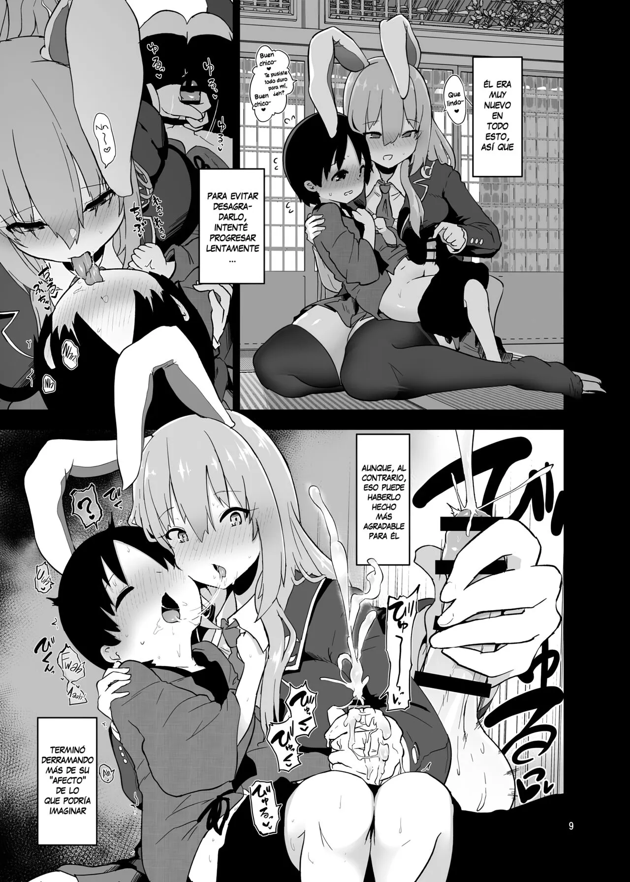 Saitei de Dou Shiyou mo Nai Usagi no Onee-san - A bad rabbit singing a hymn. | La hermana coneja reprensible | Page 9