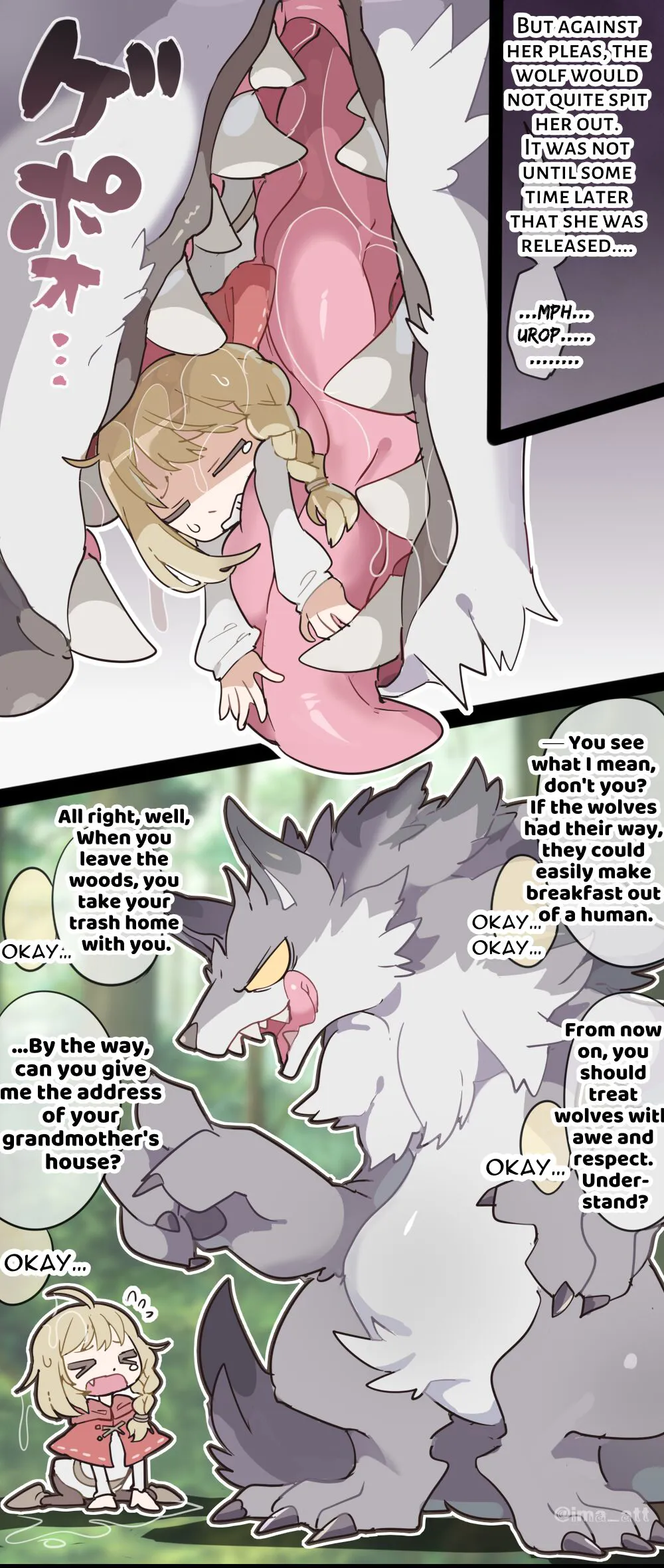 The Wolf VORE Little Red Riding Hood | Page 6