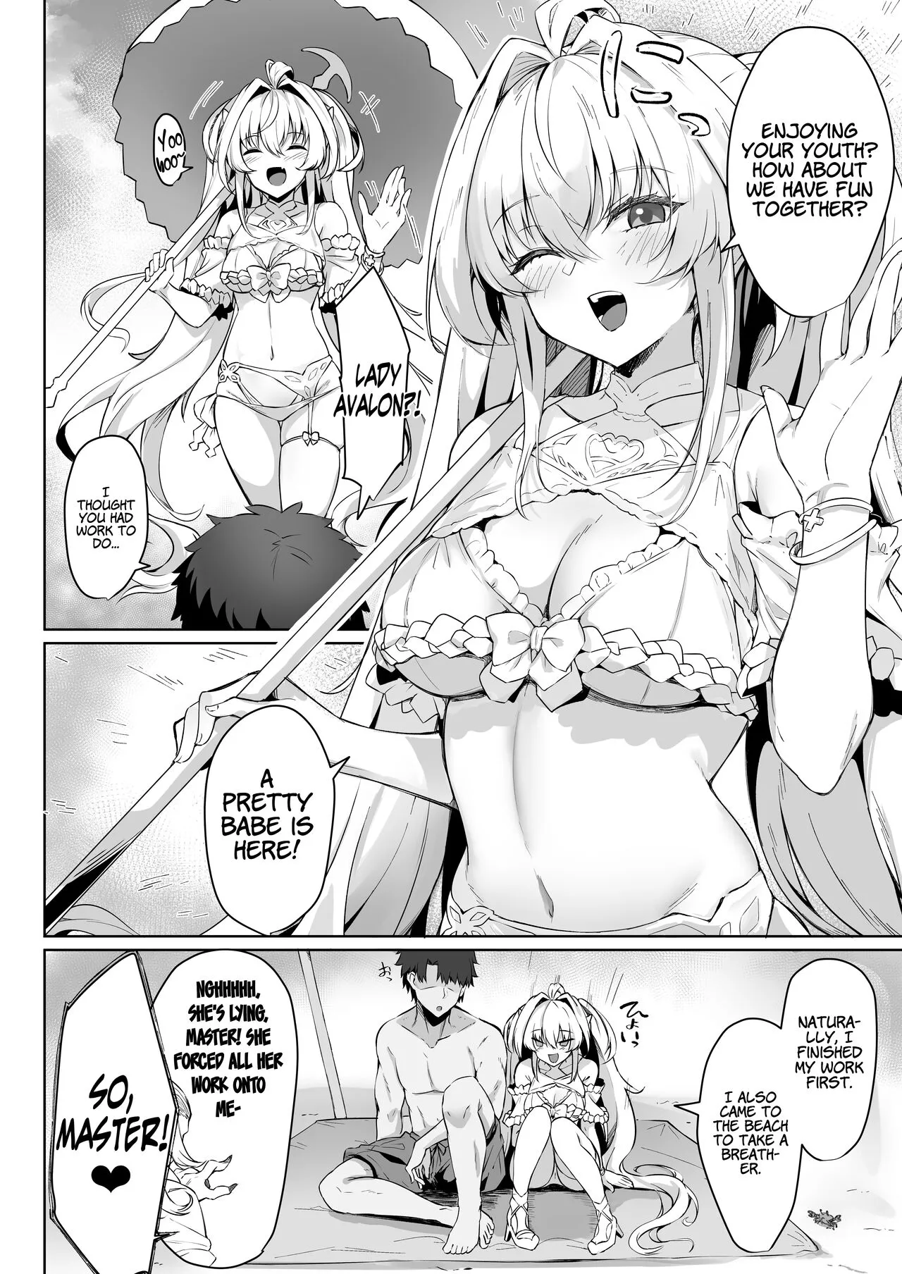 Manatsu no Chaldea Summer Vacation Lady Avalon Hen | Chaldea Midsummer Vacation Lady - Avalon Edition | Page 4