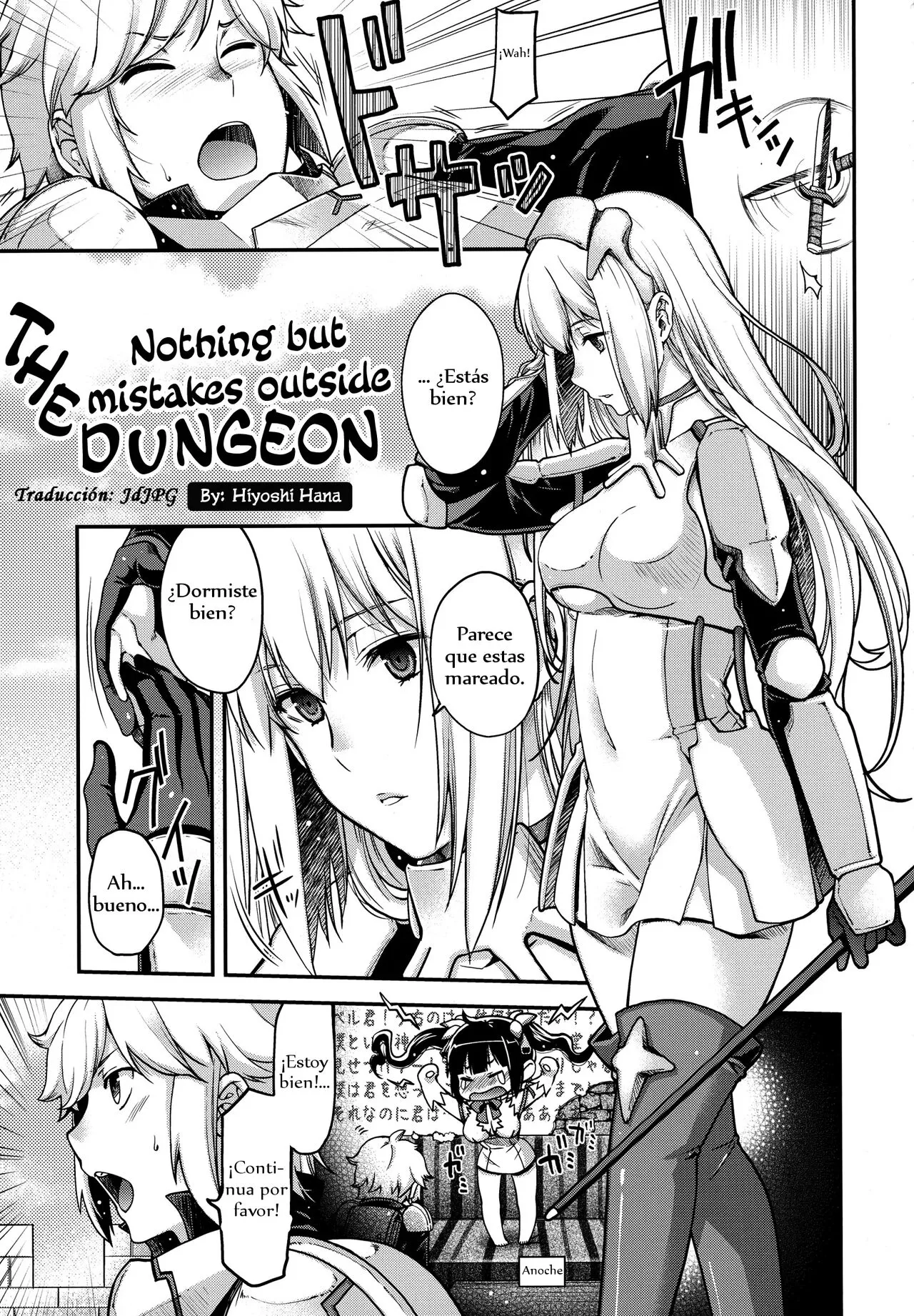 (C88) [Kacchuu Musume (Hiyoshi Hana)] Dungeon no Soto wa Machigai Darake!! (Dungeon ni Deai o Motomeru no wa Machigatteiru Darou ka) [Spanish]'s first page