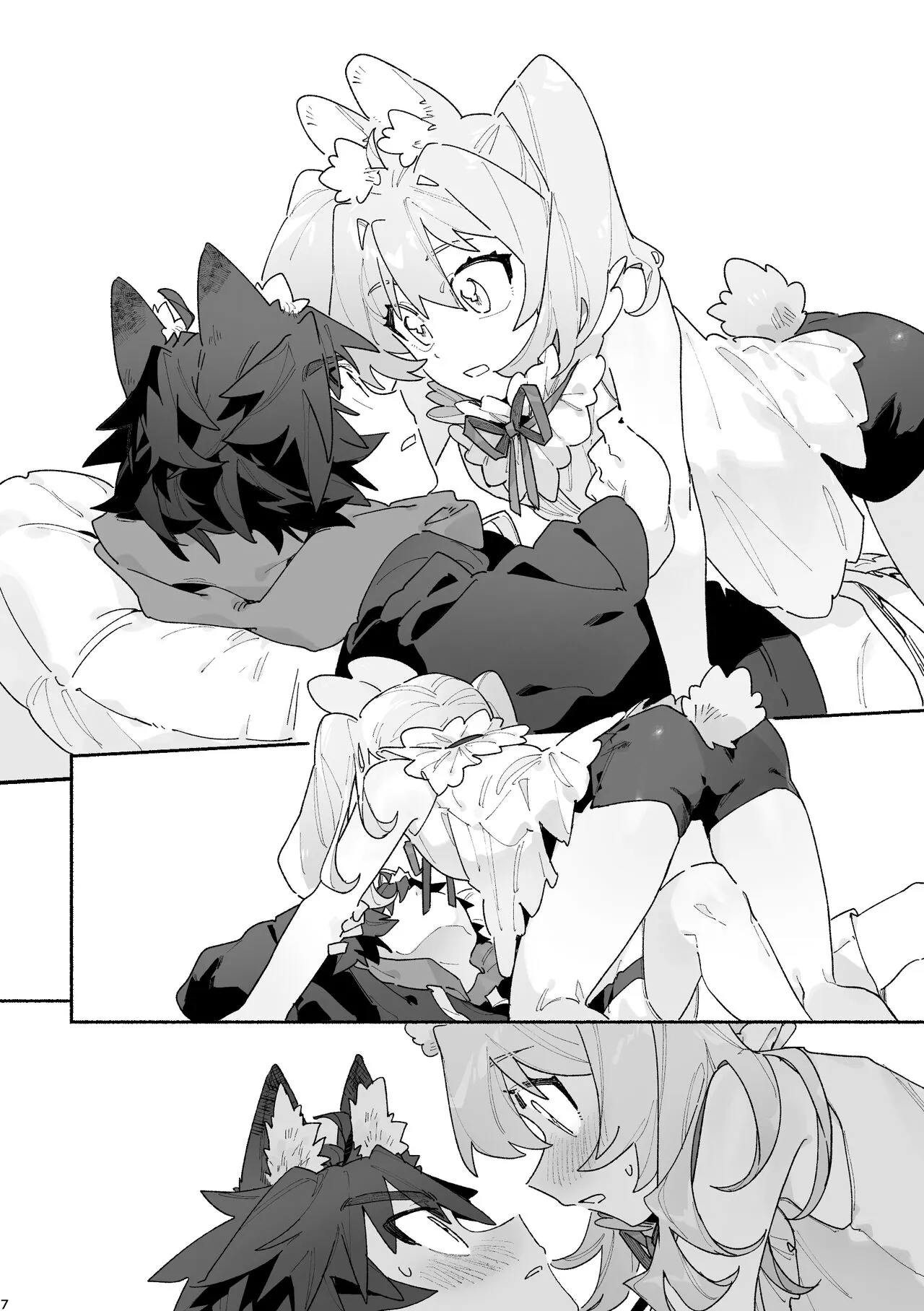 ♂ ga Uke. Usagi-chan x Ookami-kun | ♂이 수비. 토끼 쨩 x 늑대 군 | Page 7